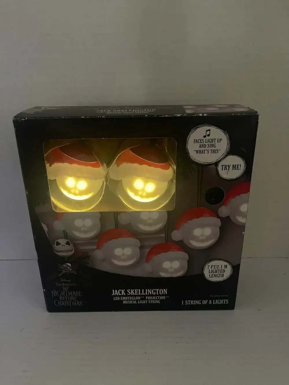 Disney Nightmare Before Christmas Jack Skellington LED Emoteglow Light String